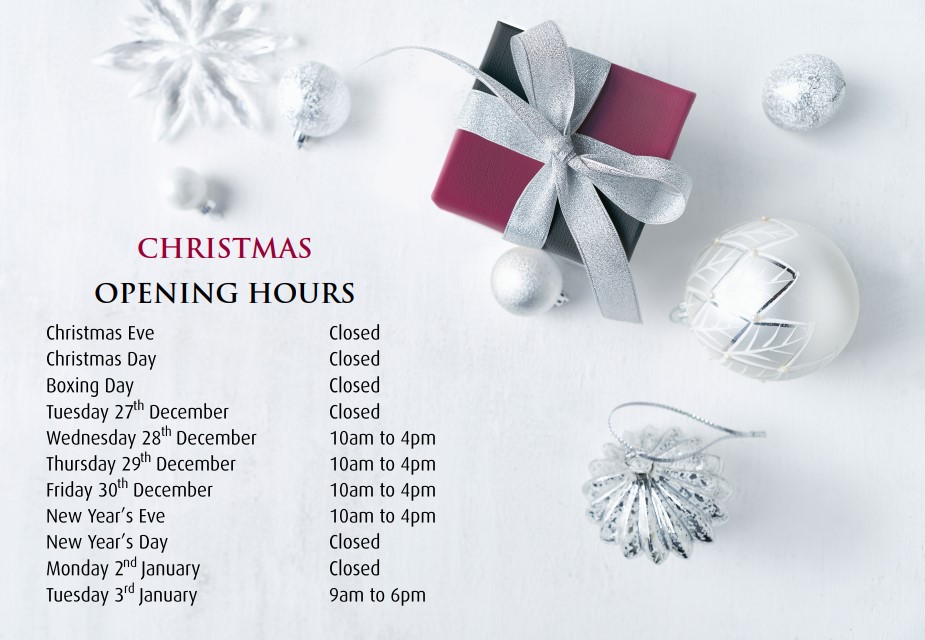 Christmas Opening Hours 2022