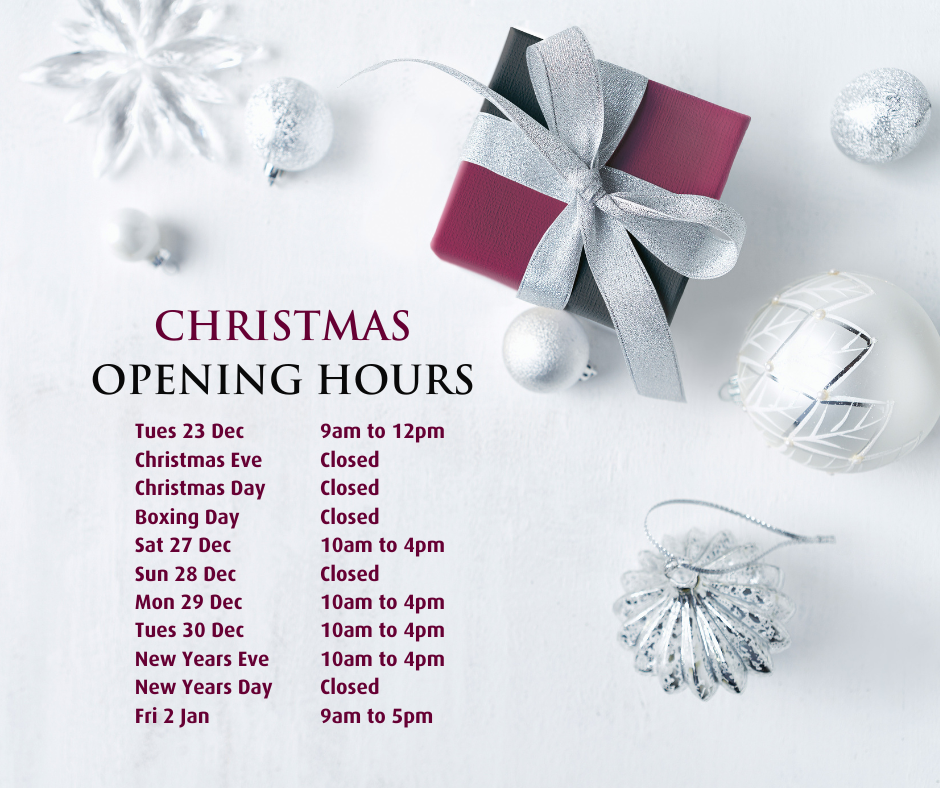 Christmas Opening Hours